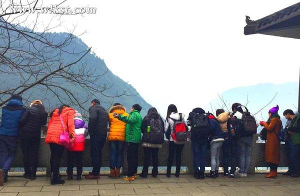 武隆芙蓉洞景区惊现野生猕猴群 逗趣卖萌引围观