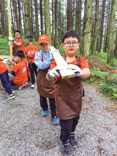 重报小记者暑期研学夏令营研学：化身建筑师 建造森林童话树屋
