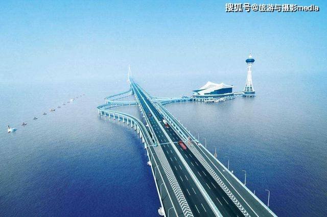 原创美国切萨皮克湾大桥。高出海平面185英尺，老司机都不敢过！