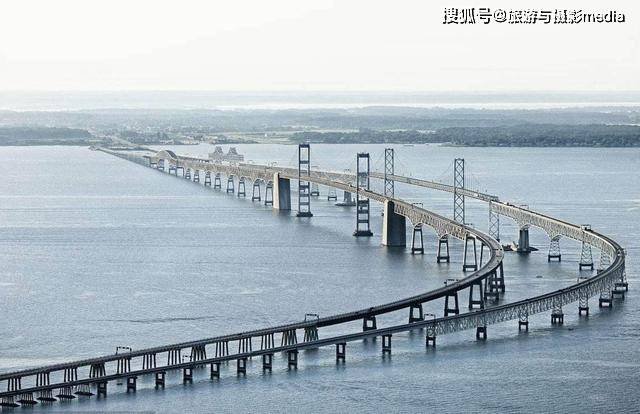 原创美国切萨皮克湾大桥。高出海平面185英尺,老司机都不敢过! 原创美国切萨皮克湾大桥。高出海平面185英尺,老司机都不敢过!