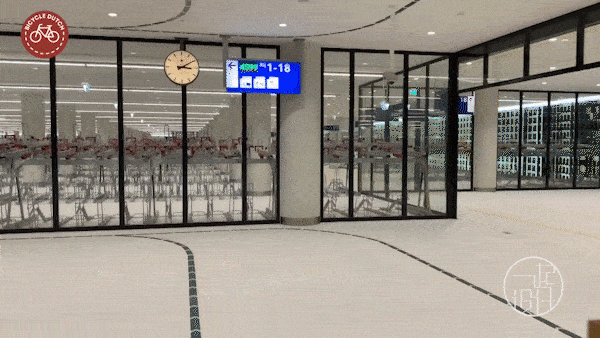 荷兰这个8000㎡自行车停车场，一面沉浸式的玻璃墙美翻了，网友：别人家的“自行车棚”