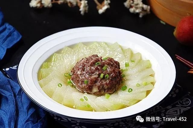 冬瓜蒸牛肉饼