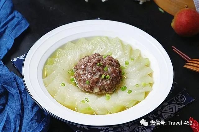 冬瓜蒸牛肉饼